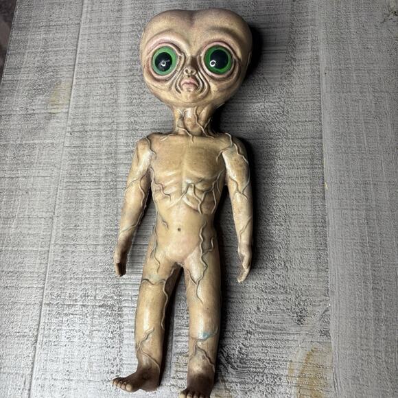 Latex Alien Extraterrestrial Figure Prop 13” Area 51 Halloween - Picture 1 of 9